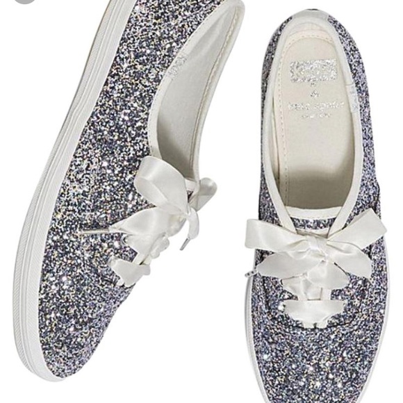 kate spade silver glitter keds